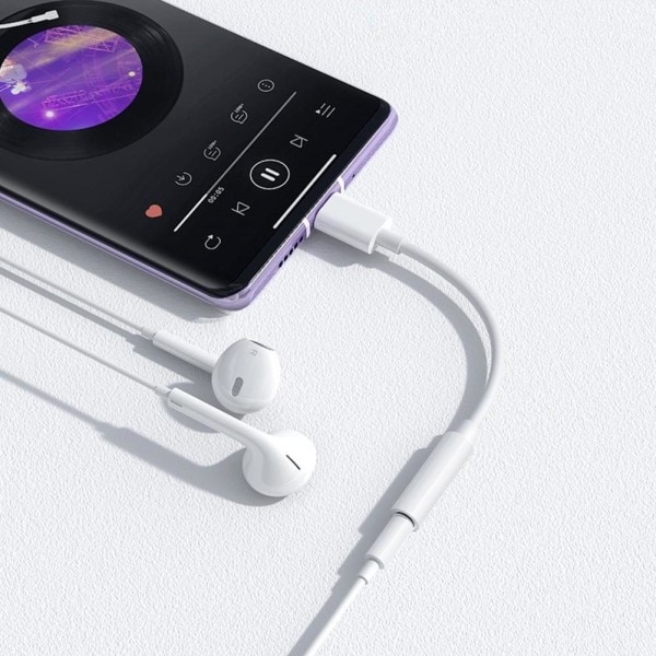 1 * USB-C Type C -sovitin 3,5 mm Aux-ääniliitäntään kuulokkeille H black For iphone15 series