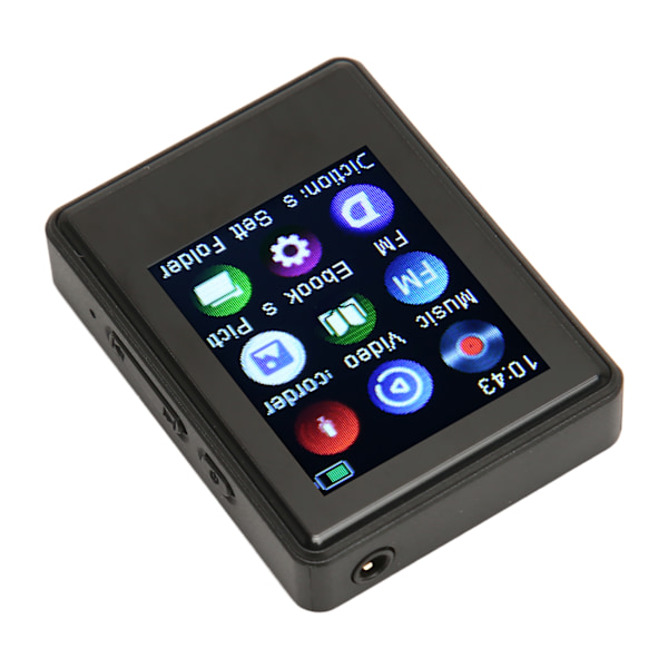 MP3-soitin HiFi-stereoäänellä Bluetooth 5.0 Sisäänrakennettu kaiutin FM-radio Sähköinen kirja Herätyskello Digitaalinen ääninauhuri