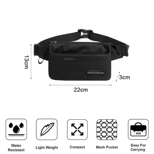 Ny utomhussport tättslutande ficktrend vattenavvisande black