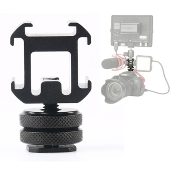 Trippel Hot Shoe Bas Mount Adapter Förläng fäste