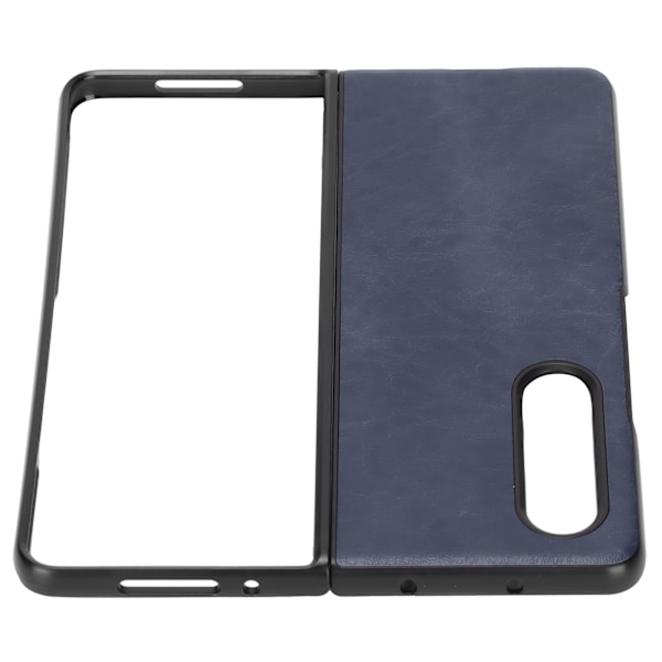 Læder Smartphone Cover Stødsikkert Telefon Beskyttelsesetui til Samsung Galaxy Z Fold 3 Blå