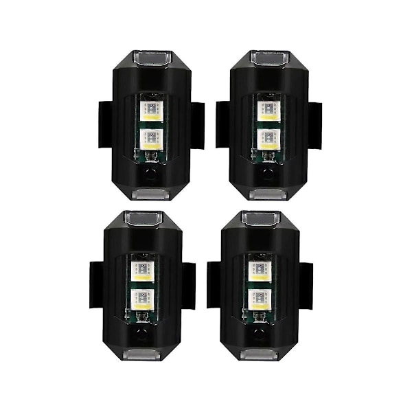 4 stk 7 farver Drone Strobe lys USB Led Anti-kollisions Cykel Hale Drone Nightfly Mini Signal Flas