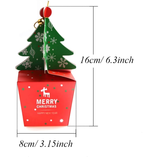 10 kpl joulumuffinipakkauksia Lahjapakkaus Lahjapussi Xmas Tree P