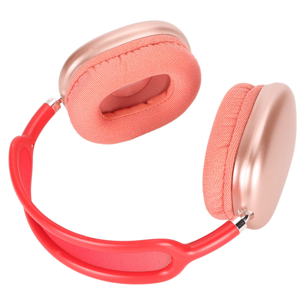 Trådlösa Bluetooth Hörlurar Justerbara Vikbara Headset med Mikrofon för Laptop Telefon Arbete Skola Resor Sport Röd