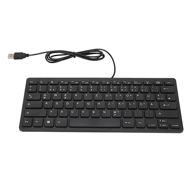 Tangentbord 78 Tangenter Tyst Ultratunt Trådbundet Mini USB-gränssnitt Stationär Dator Litet Språktangentbord Tyskt