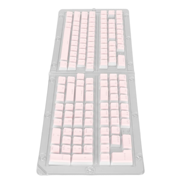 Tangentbordstangenter 129 Tangenter Pudding Transparent OEM Höjd PBT Tvåfärgsformsprutning DIY Tangentbordstangenter Rosa