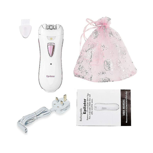 Epilator til kvinder, epilator Kvinder Ansigtshårfjerner Mini trådløs Opladbar til Bikini Zone Dame Skæg Ansigt Intimområde (wh