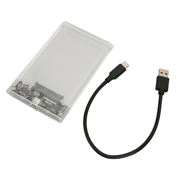 2.5in Hårddiskkabinett Snabb Överföring 5Gbps Reptåligt Externt HDD Fodral Adapter för 2.5tum SATA Hårddiskar SSD