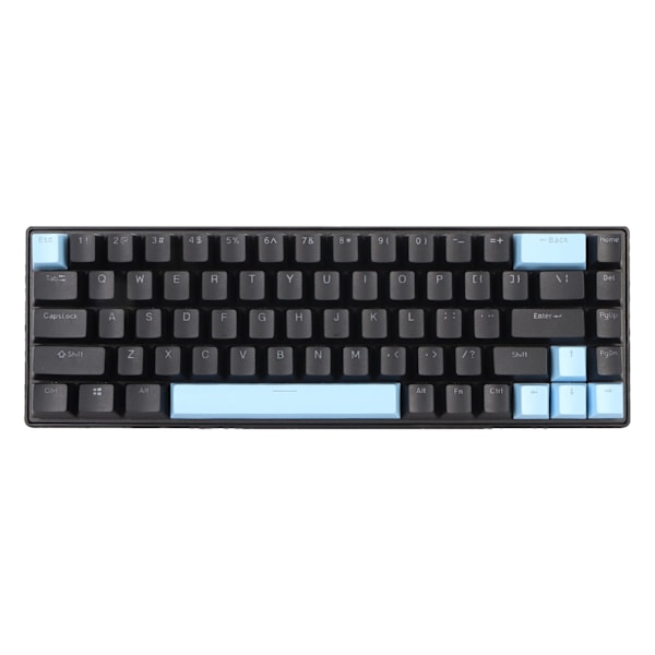 Gaming Tangentbord USB 68 Tangenter Blå Switch N Key Rollover 10 RGB Bakgrundsbelysta Lägen Trådbundet Tangentbord för Stationär Dator Laptop Svart Blå