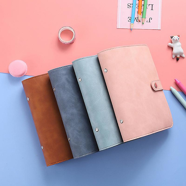 A6 Pärm Budget Pu Läder Planner Fickor Kontantkuvert Organizer System med genomskinlig dragkedja Expense Sheets Notebook