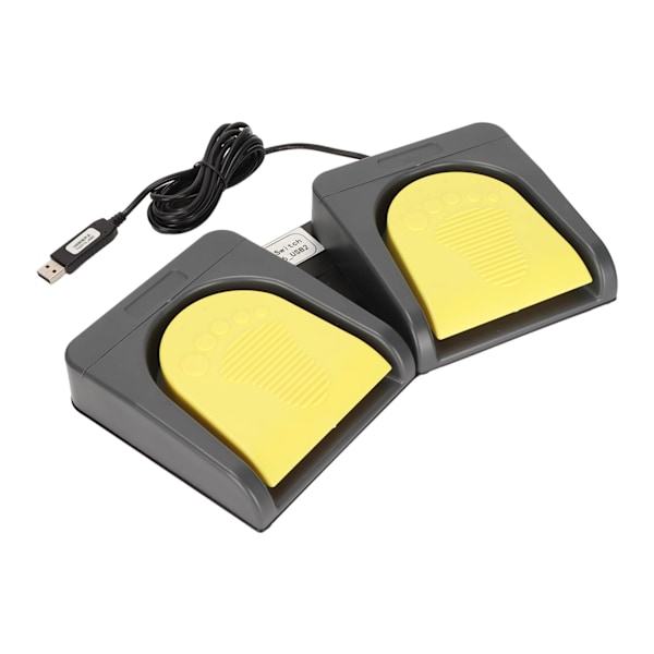 USB Dobbel Fotbryter USB To Pedaler Mekanisk Tastatur MIDI Kontroller HID Programmerbar Datamaskin PC Fotbryter