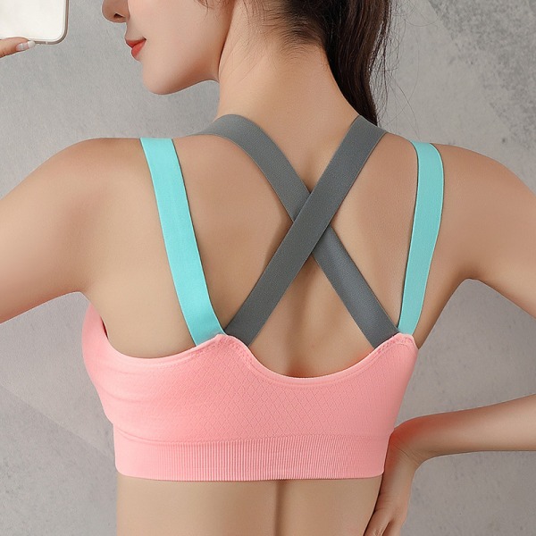 Linnedame Push Up Fitness Sport BH - Grøn L