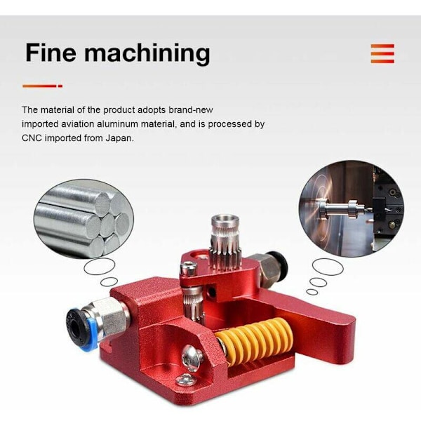 3D-skrivare Uppgraderad Dubbelväxel Extruder Filamentmatare CR-10mm för Ender 3 V2 CR10 CR-10S Pro 1.75, Enkel Anslutning
