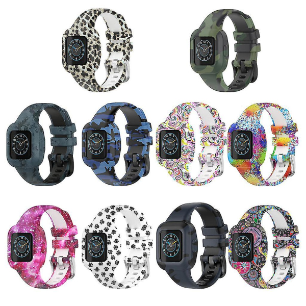 Smartklokke-reim for Garminfit Jr 3/garmin Vivofit Jr 3 Silikonrem Slitskydd Camouflage Blue