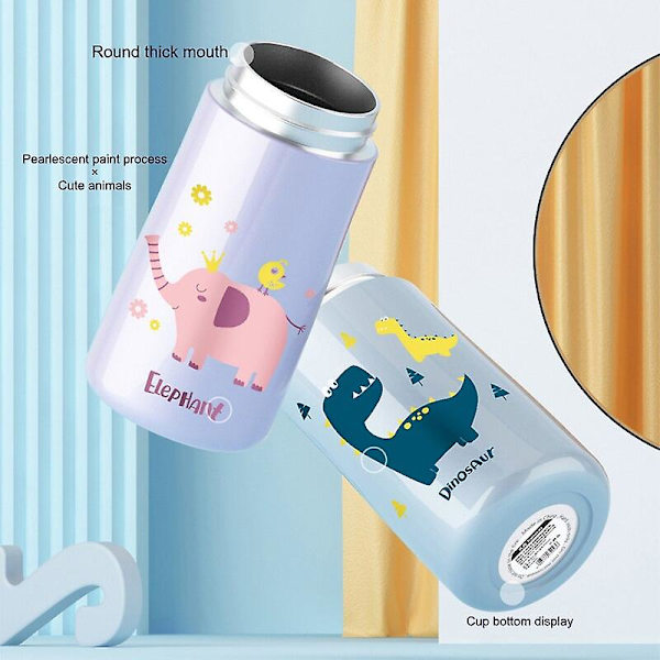 350 ml termoskopp i rustfritt stål med etui Tegnet lekkasikkert vakuumflaske for barn Termisk Bærbar termoskopp - vakuumflasker & The 350ml