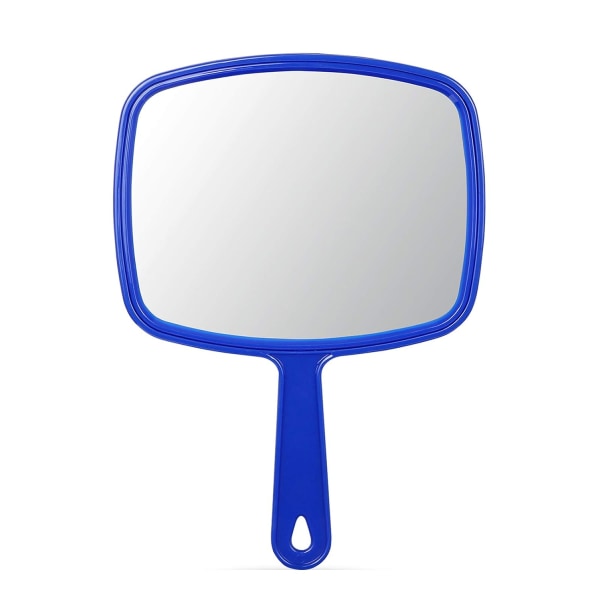 Håndspejl, Håndholdt spejl med håndtag, pakke med 1 stk Blue