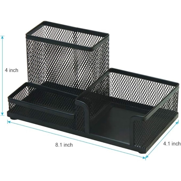 Mesh Metal Desk Organizer med pennhållare, Skrivbord Pennställ, Skrivbord Pe