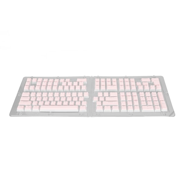 Tangentbordstangenter 129 Tangenter Pudding Transparent OEM Höjd PBT Tvåfärgsformsprutning DIY Tangentbordstangenter Rosa