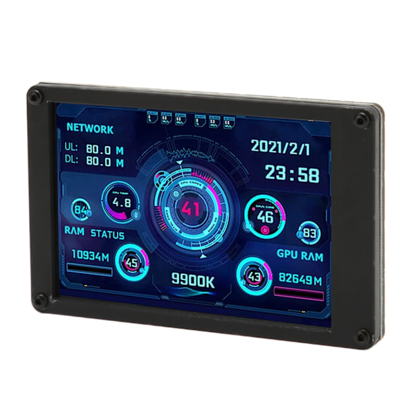 3,5 tuuman IPS USB Mini -näyttö CPU GPU RAM -lämpötilan datamonitori PC-anturipaneelinäyttö 4-nastaisella emolevykaapelilla