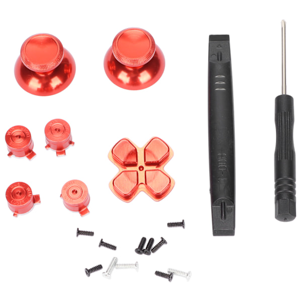 Kontrollknapp Joystick-tangent Aluminiumlegering ABXY-knappar för Playstation5-kontroll Röd