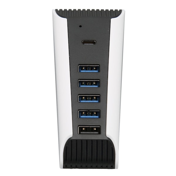 5-porttinen USB-nopean laajennushubi, 4x USB 2.0, 1x USB-pikalatausportti, 1x USB C Plug and Play USB-hubi PS5:lle