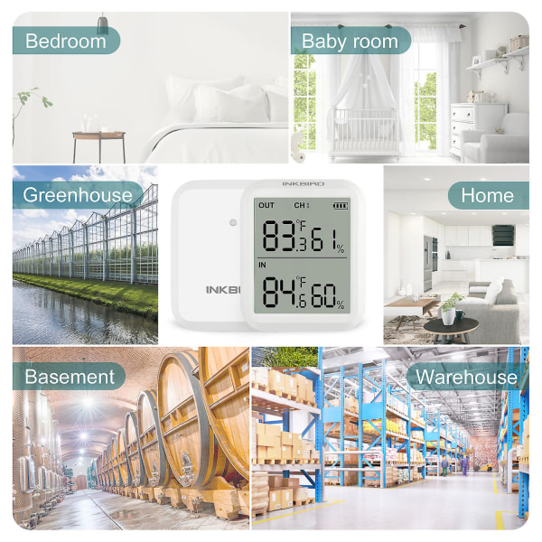 Inkbird Ith-20 20r Digital termometer Elektrisk Hygrometer För Temperatur Luftfuktighet Fjärrmätning För Väderstation Bastu 20R d 1 Transmitter