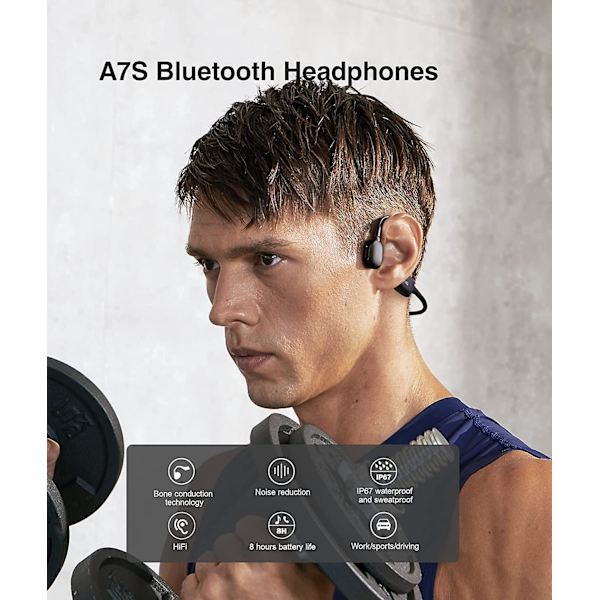 Åpne øretelefoner, Over Ear trådløse Bluetooth-hodetelefoner