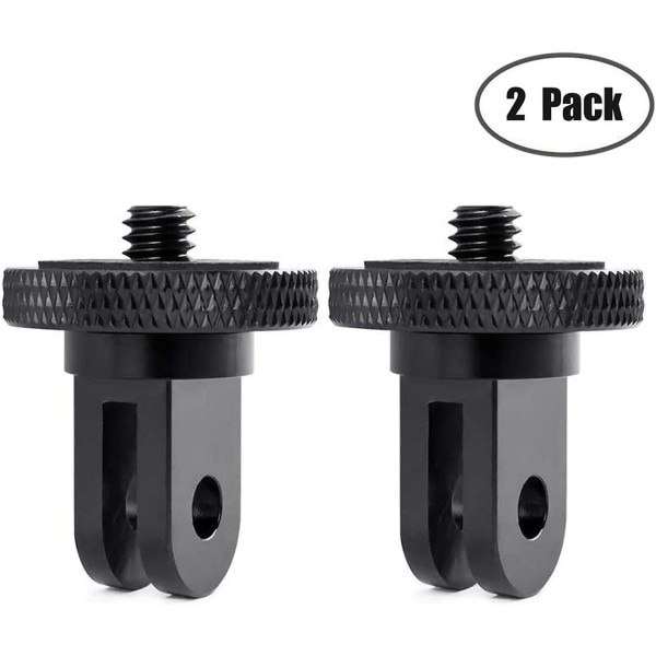 Gopro 6,35 Mm-20 Screw Tripod 2 Adaptrar för Gopro Hero10, Insta360 One X2, Go 2, Xiaomi Yi och andra rörelsekameror
