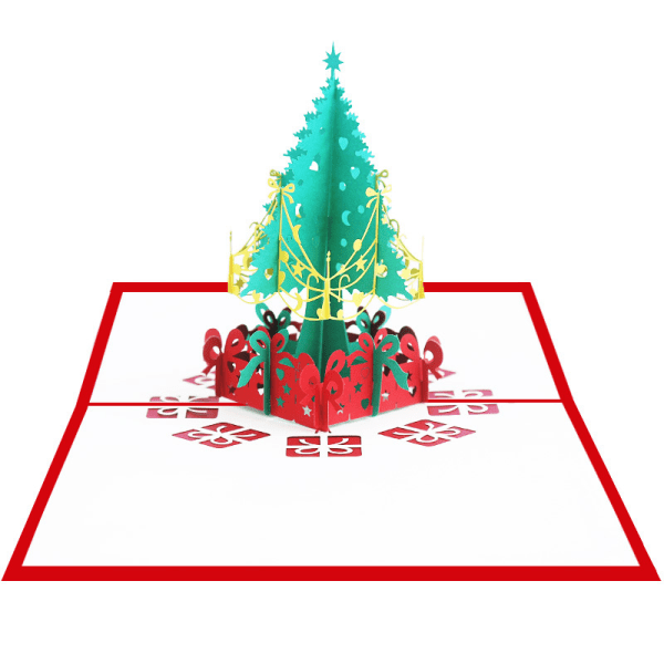 5. julelykønskningskort præsenterer 3D tredimensionel hilsen
