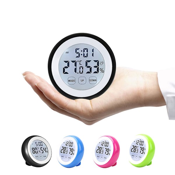 Termometer Utomhus - Mätare Digital temperaturmätare Hygrotermograf Mätare Display Bastu - Mätare Black