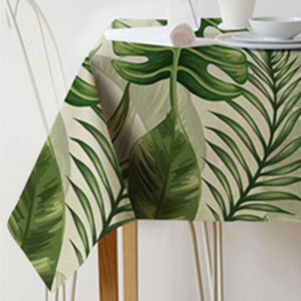 Duk, botaniskt printed polyester rektangulär duk för kök, matbord, fest, bröllop, evenemangsdekorationsbord inomhus/utomhus