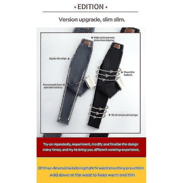 Naisten paksujen korkeavyötäröisten leggings-housujen fleecevuoratut leggings tummansininen dark blue S