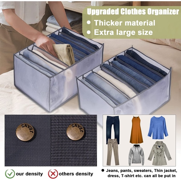 Garderob Kläder Organizer 9 Grids, Låd Organizers för