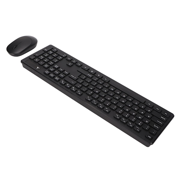 Trådløst tastatur og mus-sett 2.4G Vanntett 104 taster ABS 1600dpi Tastatur og mus-sett for kontor