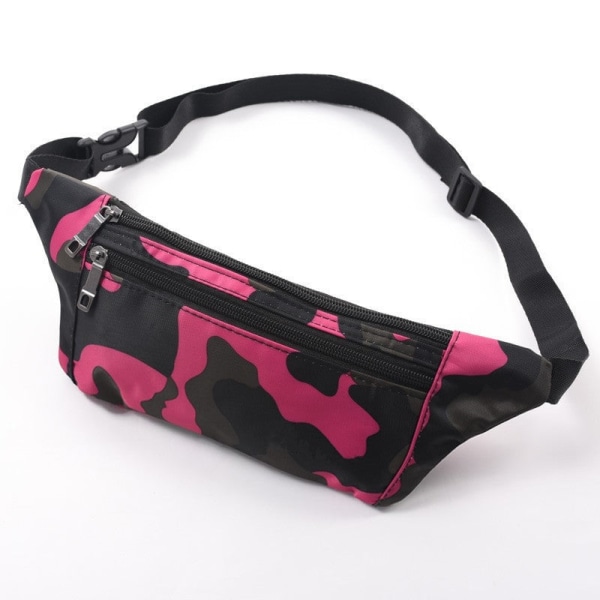 Mænd Kvinder Fanny Pack Taljetaske Damer Vandtæt Usynlig Lille Bjergbestigning Løb Mobiltelefon Purplish blue Camouflage