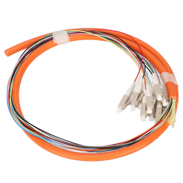 Fiber Pigtail 12-tråds Multimode Stabil Fiber Pigtail-kabel for Instrumenteringskommunikasjonssystem Lokalt nettverk