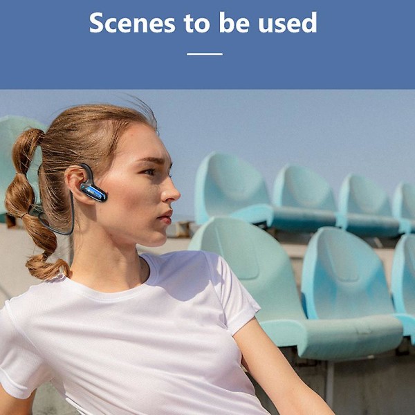 Handsfree langattomat urheilukäyttöön tarkoitetut luujohtokuulokkeet Air Bone Conduc Black Balanced Connection