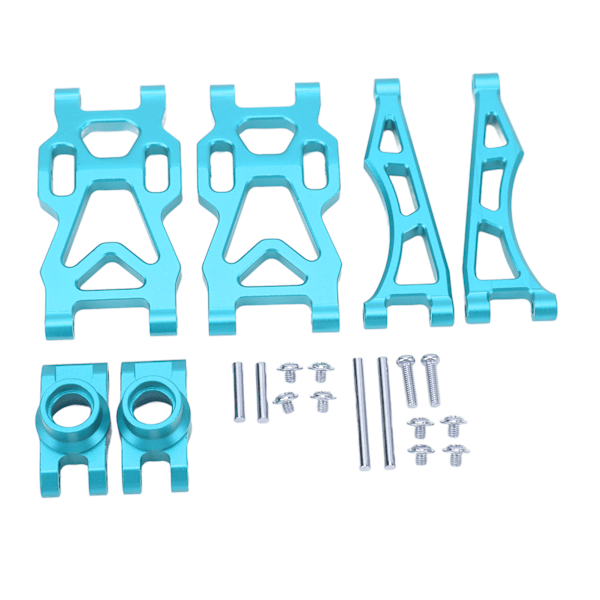 RC Swing Arm Kit Aluminiumlegering Bakre Nedre Övre Fjädringsarm med Bakaxelkopp Uppgraderingsdelar för SCY 16101PRO 16102 1/16 RC Biltillbehör Blå