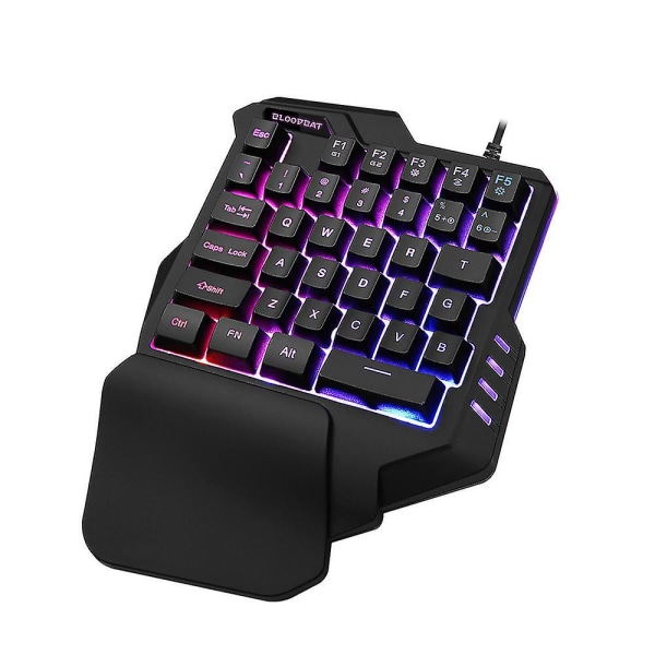 One Hand Gaming Keyboard Rgb Baggrundsbelyst 35 Taster Mini Gaming Keyboard til PC Gamer