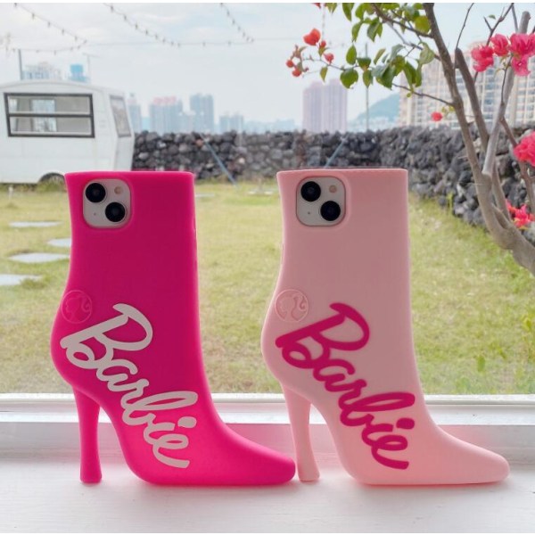 Stötsäkert Barbie högklackat phone case Pink iphone 14Pro