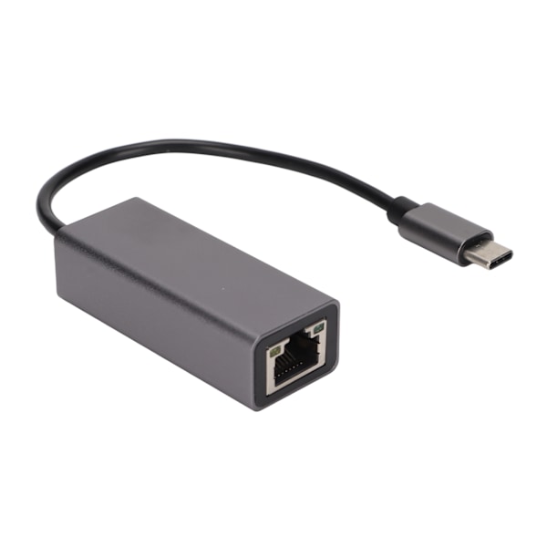 Ethernet Adapter USB C til RJ45 Ethernet Grå Stabil Transmission Type C Adapter til MacBook Pro til Galaxy S9/S8/Note 9 1000 MB