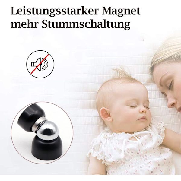 3 deler magnetisk dørstopp, dørstopp i rustfritt stål Doo