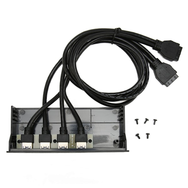 USB3.0 Hub Frontpanel 5Gbps 4 Portar 19pin Optisk Enhet Frontpanel för 5.25 Tum PC Datorchassi