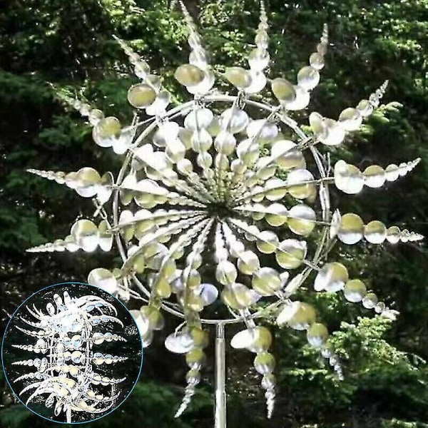 Ainutlaatuinen maaginen metallituulimylly Outdoor Wind Spinners Courtyard Pa