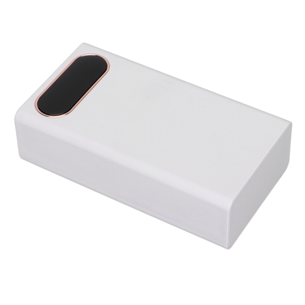 10W DIY 18650 Portabel Powerbank Skal L12 Mobil Batteriladdare 12 Batteriers Kapacitet med 2 LED-lampor LCD-Display Vit