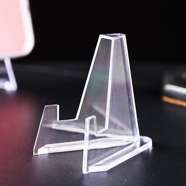 10 stk Akryl Stand Mønt Display Staffeli Holder Lille stativ