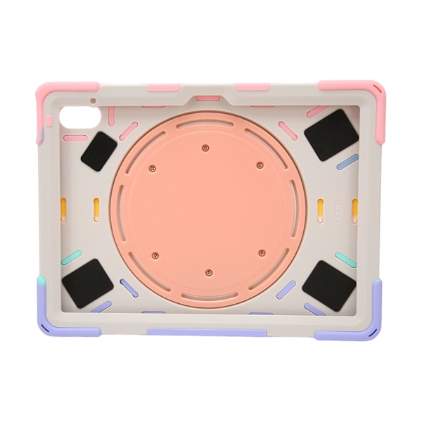 Nettbrettveske Silikon Hard PC Presise Utsparinger Justerbar Stropp 360 Graders Støtteveske for IOS Nettbrett 10. Gen 2022 Fargerik Rosa