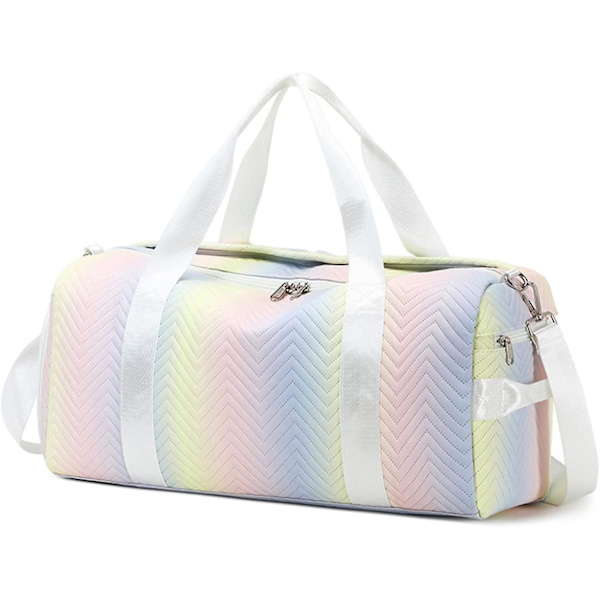 Gymnastiktaske med skorum og vandtæt lomme, foldbar dame mænd Fitness Gradient yellow