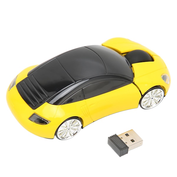2.4GHz Trådlös Bilmus Plug and Play Batteridriven 3D Sportbilsdesign Datormus för Windows