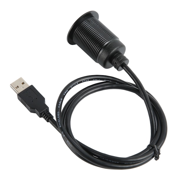 Dobbel USB 2.0 Hann til USB 2.0 Hunn Vanntett Plug and Play Bilmontering Innfelt Kabel USB Dash Panel Monteringskabel for Bil